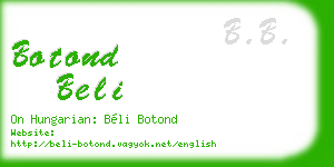 botond beli business card