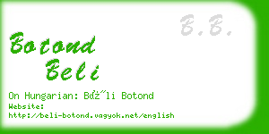 botond beli business card